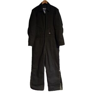 VTG Walls Insulated Work Wear Duck Coveralls Overalls Men's Large Short Black